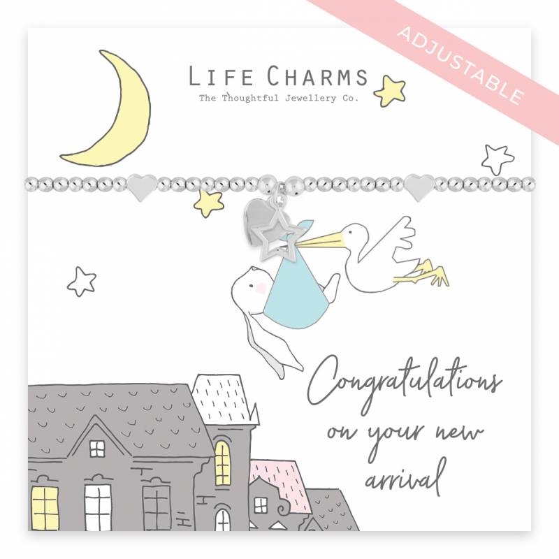 Congrats on Your New Arrival Charm Bracelet Gift Set