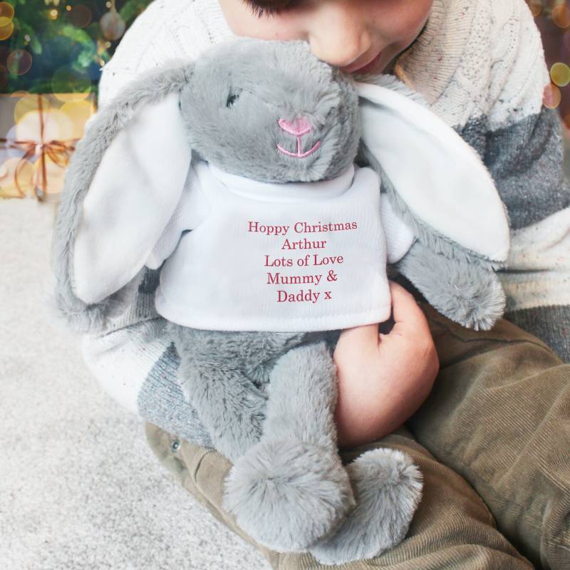 Personalised Christmas Bunny Soft Toy