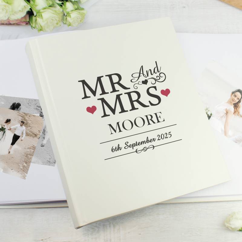 Personalised Mr & Mrs Traditional Album